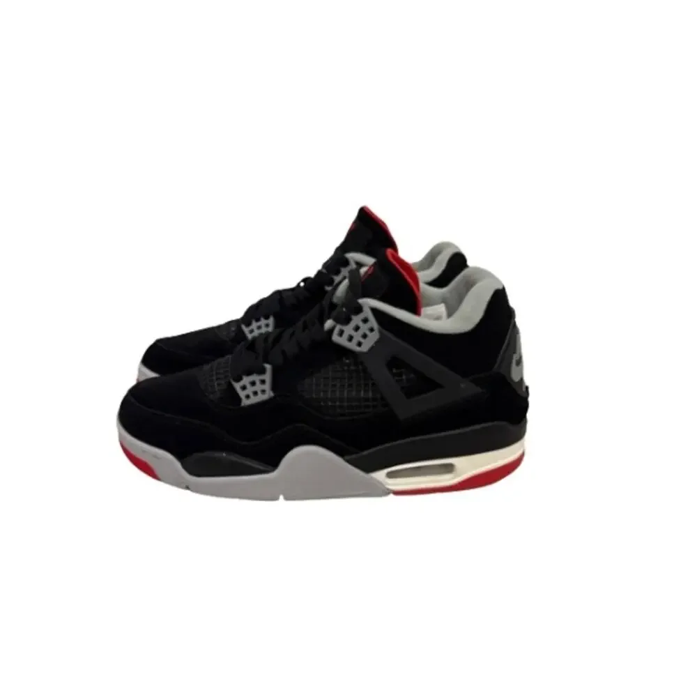 Nike Air Jordan Shoes Jordan 4 Retro 'Bred' Black Red Sneakers Size Men's 7